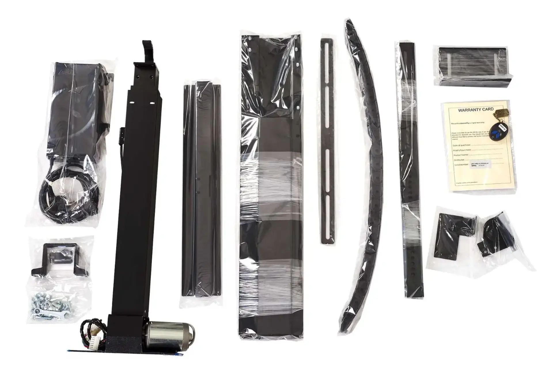 Various items packaged up and removed from a box